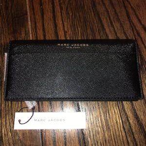 Marc Jacobs Saffiano SLGS Slim Black Wallet